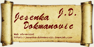 Jesenka Dokmanović vizit kartica